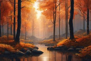 Красивая осень в лесу