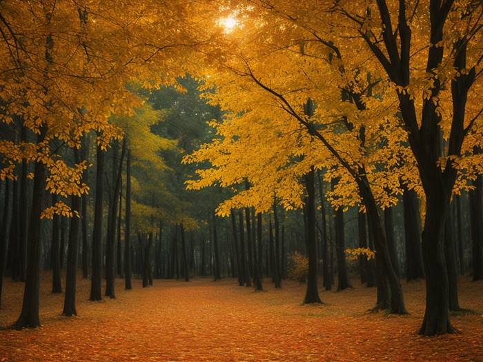 Красивая осень в лесу