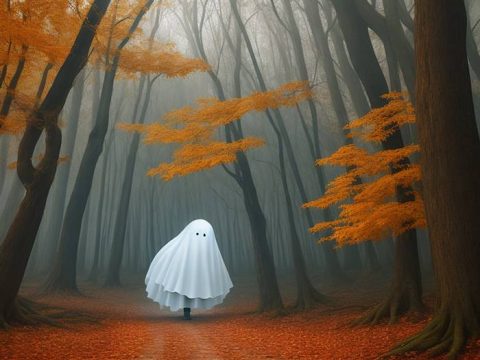 Привидение в осеннем лесу