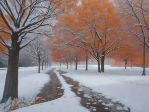 Первый снег осенью