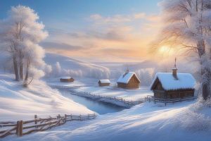 Деревня зимой