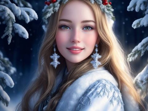 Девушка зимой