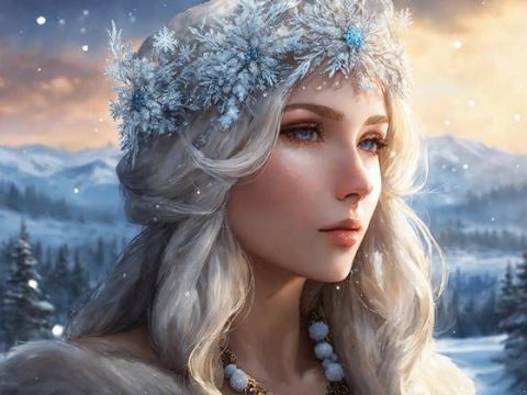 Красивая русская девушка зимой