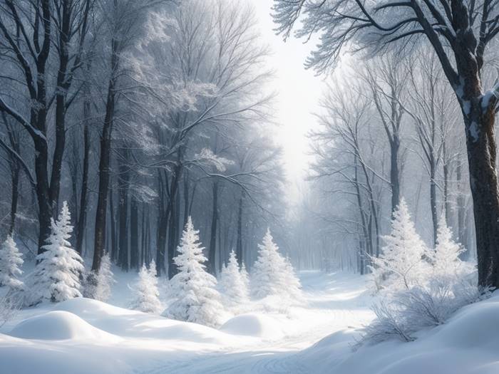 Красота зимнего леса в декабре