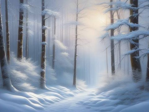 Красивая зима в лесу