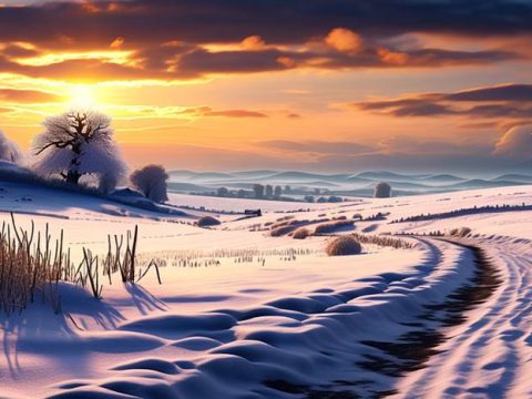 Зимний закат в феврале