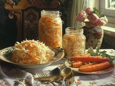 Квашеная капуста на столе