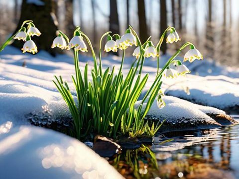 Подснежники ранней весной