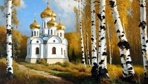 Церковь и берёзы