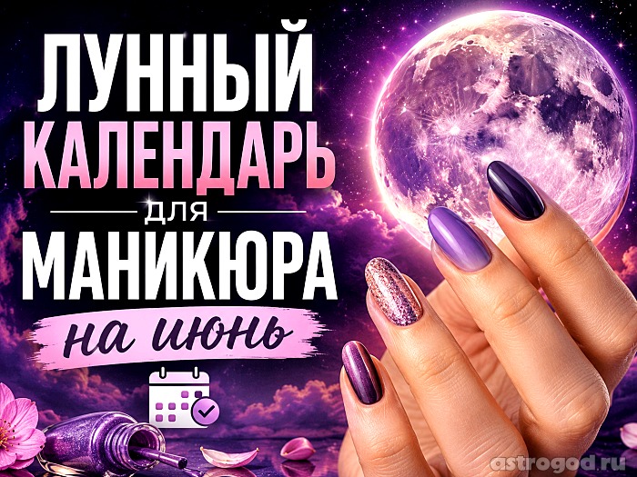 Лунный календарь маникюра на июнь