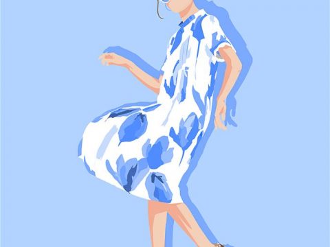 Девушка в красивом платье