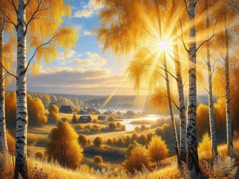 Красивый осенний пейзаж