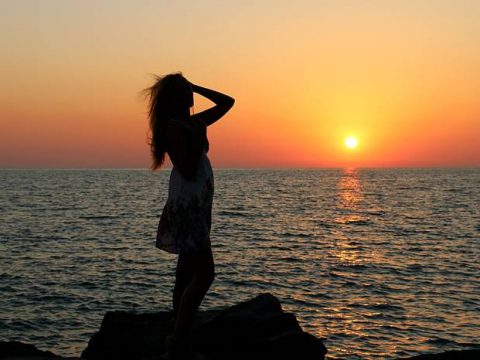 Закат на море в Сочи