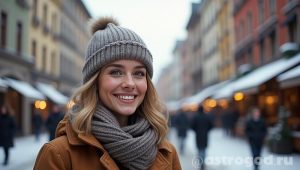 Девушка в тёплой одежде