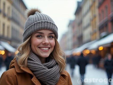 Девушка в тёплой одежде