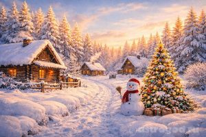 Рождество праздник в русской деревне