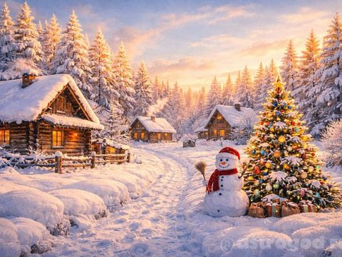 Рождество праздник в русской деревне