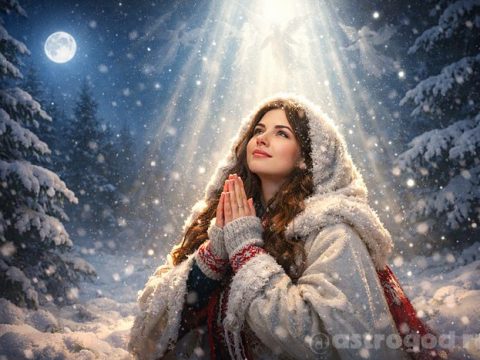 Молитва в зимнем лесу