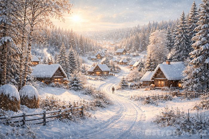 Зима продолжает свой магический спектакль, приглашая нас в увлекательное путешествие по снежным полям и лесным тропинкам. Утреннее сияние солнца озаряет замёрзшую природу, словно тысячи маленьких бриллиантов, и каждая снежинка здесь — часть удивительного пейзажа © Астрогод