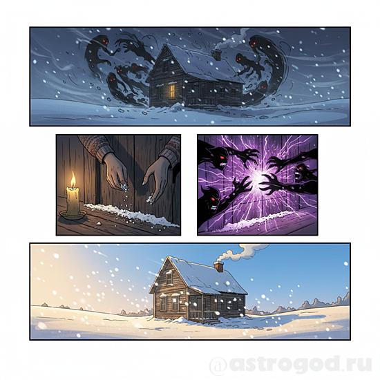 Миникомикс про защиту дома от нечисти при помощи соли