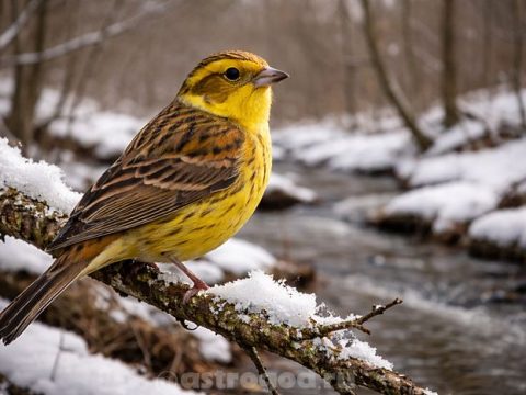 Птица Овсянка в марте