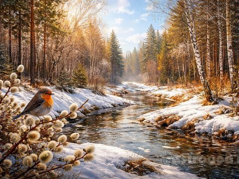 Лес в марте