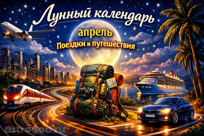 Лунный календарь апреля для поездок и путешествий