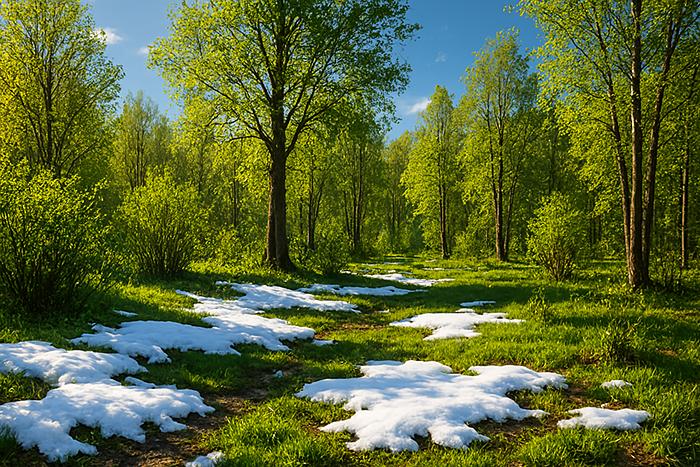 Весна, апрель