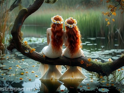Русалки на пруду