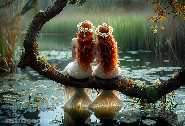 Русалки на пруду