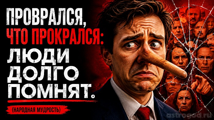 Проврался, что прокрался: люди долго помнят (народная мудрость)