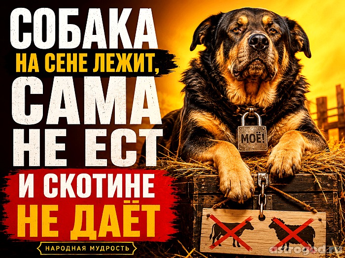 Народная мудрость про собаку на сене