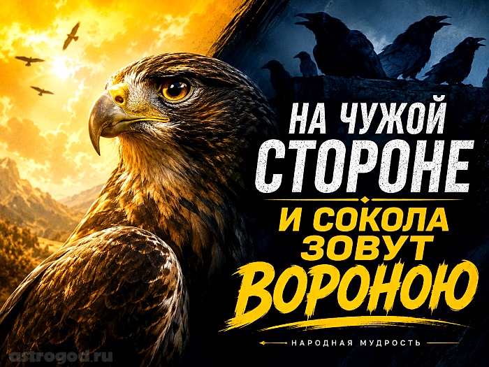 На чужой стороне и сокола зовут вороною