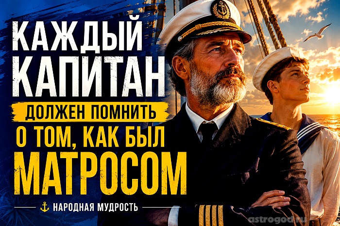Народная мудрость: каждый капитан должен помнить о том, как был матросом