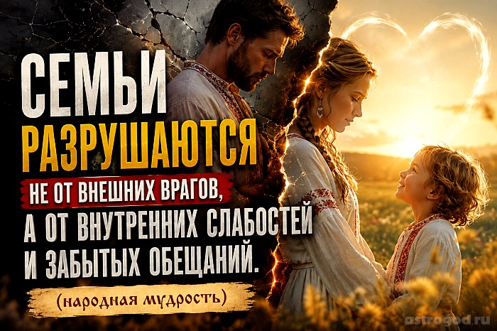 Народная мудрость: от чего разрушаются семьи