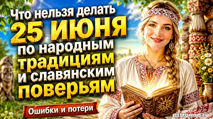 Что нельзя делать 25 июня