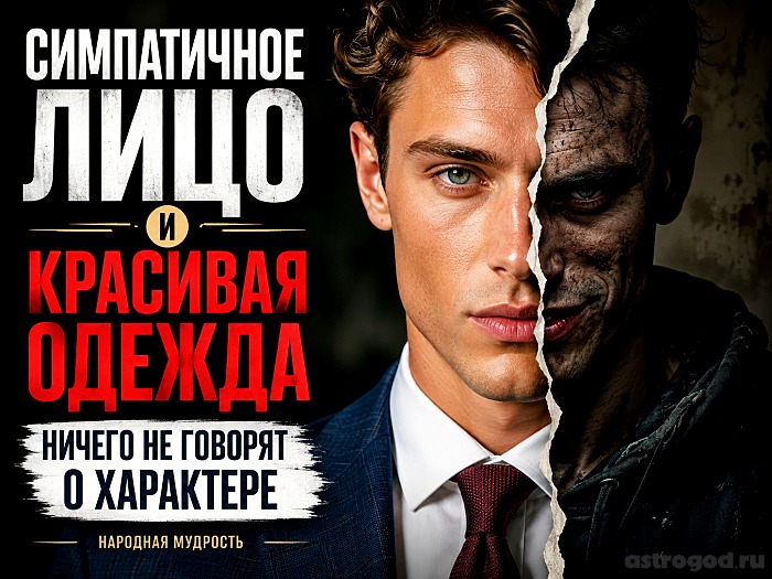 Народная мудрость: Симпатичное лицо и красивая одежда ничего не говорят о характере