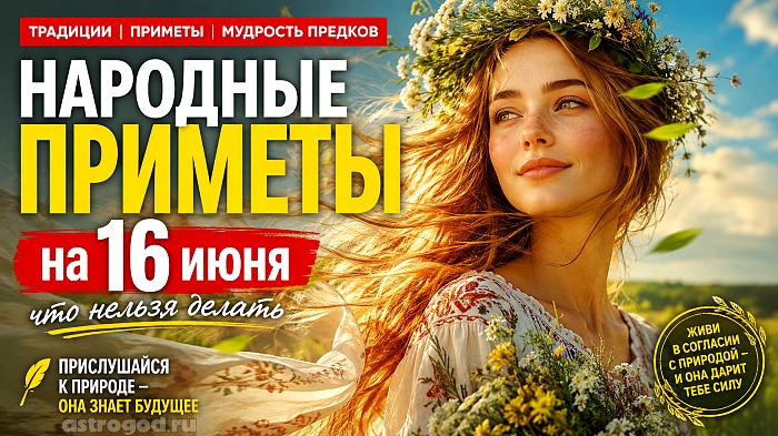 Народные приметы на 16 июня