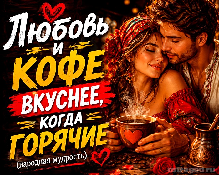 Любовь и кофе вкуснее, когда горячие