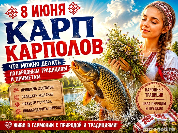 8 июня народный праздник Карп Карполов