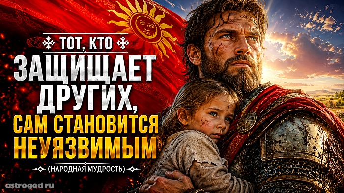 Тот, кто защищает других, сам становится неуязвимым (народная мудрость)
