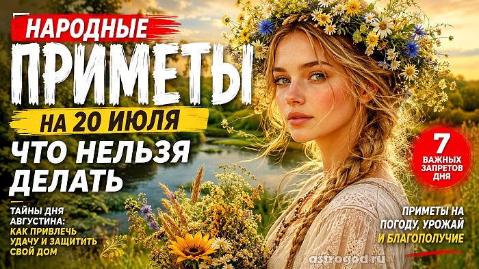 Что можно и нельзя делать 20 июля