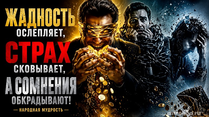 Жадность ослепляет, страх сковывает, а сомнения обкрадывают