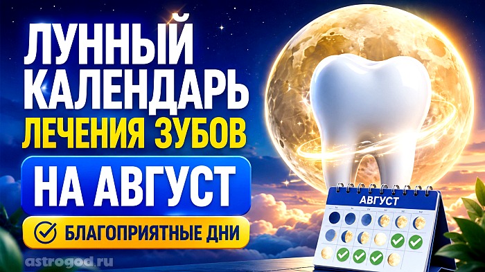 Лунный календарь лечения зубов на август. Благоприятные дни