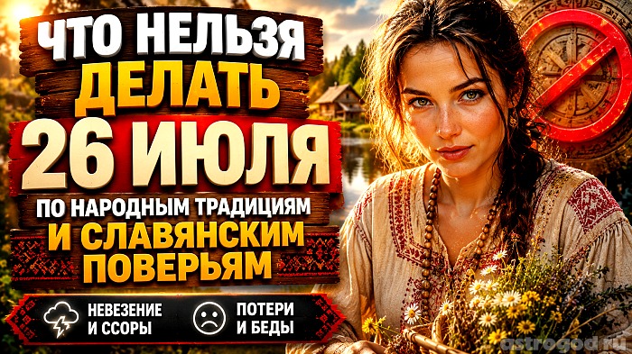 Что нельзя делать 26 июля