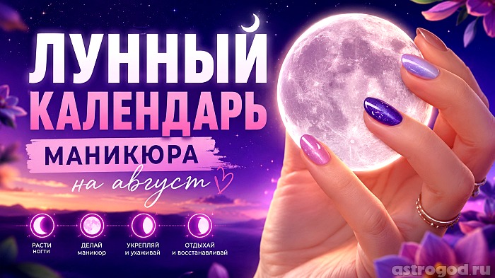 Лунный календарь маникюра на август