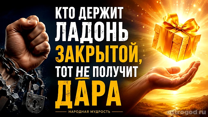 Кто держит ладонь закрытой, тот не получит дара (народная мудрость)