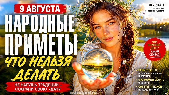 Что можно и нельзя делать 9 августа