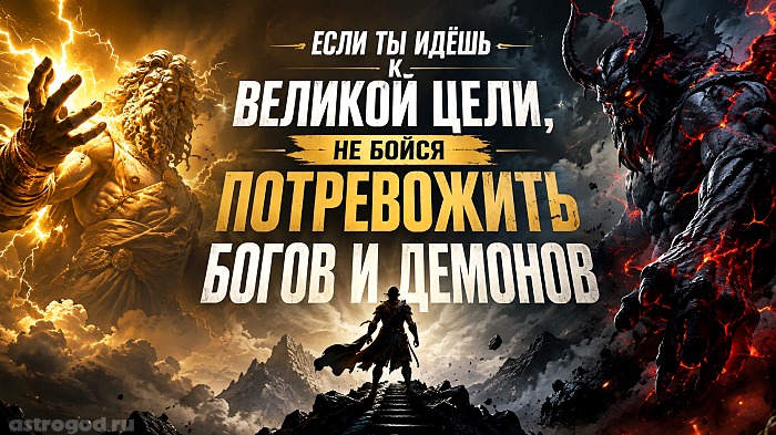Если ты идёшь к великой цели, не бойся потревожить богов и демонов