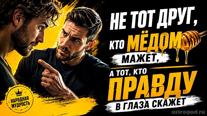 Не тот друг, кто мёдом мажет, а тот, кто правду в глаза скажет (народная мудрость)